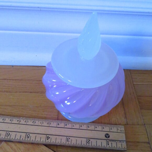 Vintage Archimede Seguso opal pink Murano bonbonniere container 1960 rare - Picture 11 of 13